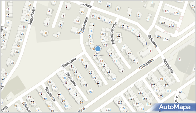 Smolec, Śliwkowa, 11, mapa Smolec