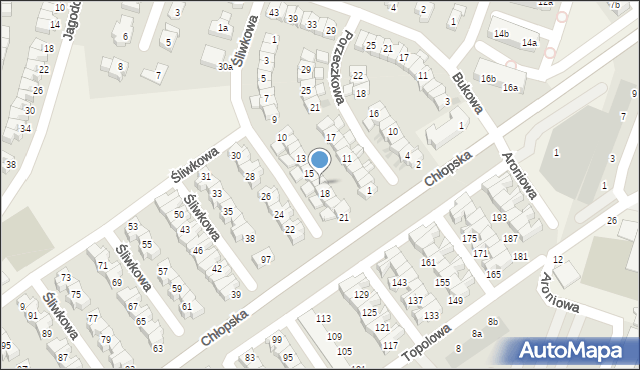 Smolec, Śliwkowa, 17, mapa Smolec