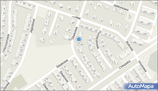 Smolec, Śliwkowa, 6, mapa Smolec