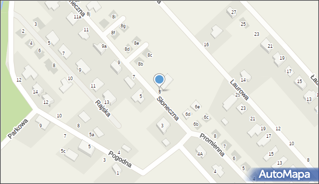 Smolec, Słoneczna, 8, mapa Smolec