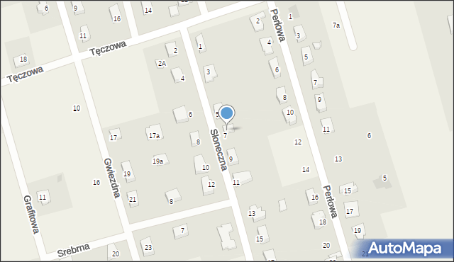 Sobin, Słoneczna, 7a, mapa Sobin