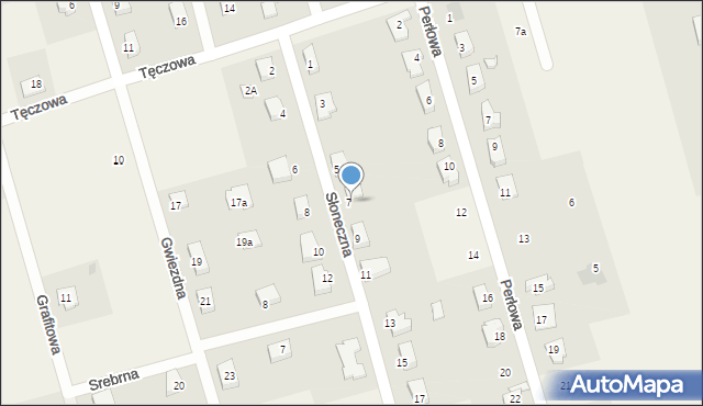 Sobin, Słoneczna, 7b, mapa Sobin