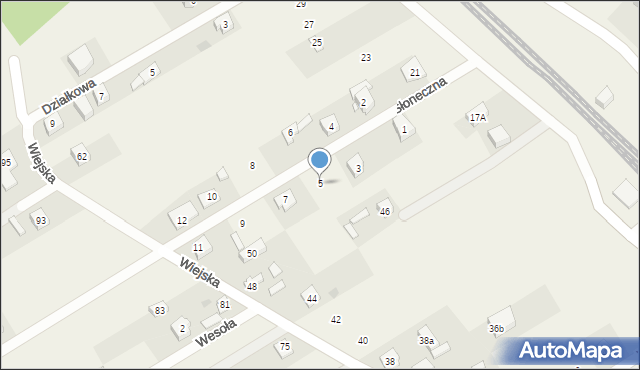 Sobolew, Słoneczna, 5, mapa Sobolew