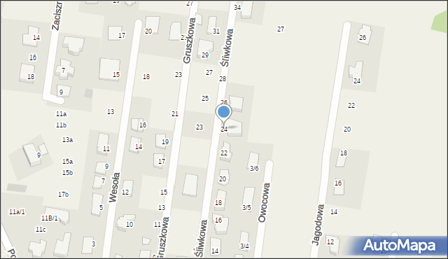 Sobolewo, Śliwkowa, 24, mapa Sobolewo