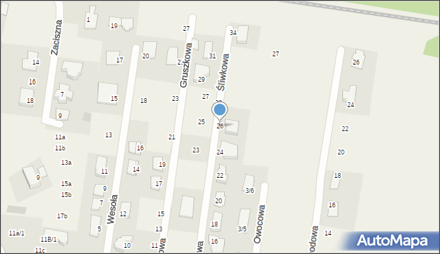 Sobolewo, Śliwkowa, 26, mapa Sobolewo