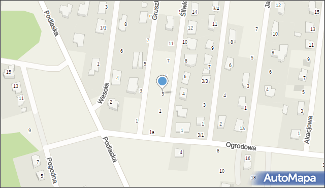 Sobolewo, Śliwkowa, 3, mapa Sobolewo