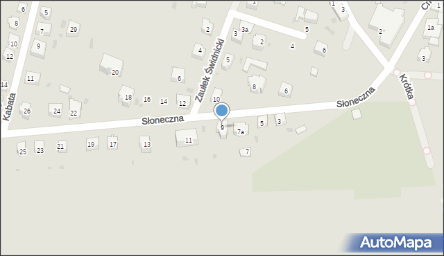 Sobótka, Słoneczna, 9, mapa Sobótka
