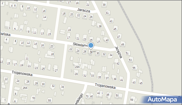 Sochaczew, Słowiańska, 28, mapa Sochaczew