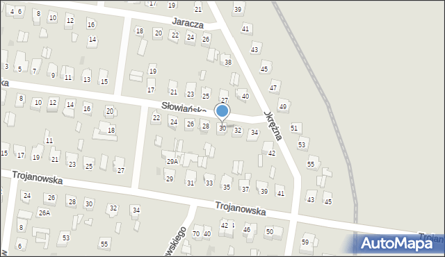 Sochaczew, Słowiańska, 30, mapa Sochaczew