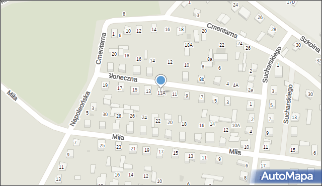 Sochocin, Słoneczna, 11A, mapa Sochocin