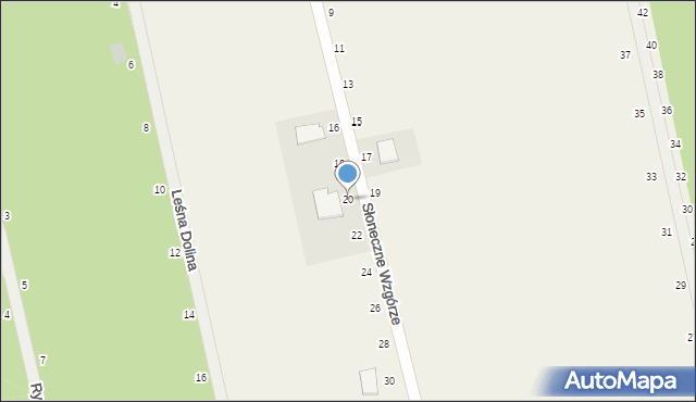 Sokolniki, Słoneczne Wzgórze, 20, mapa Sokolniki