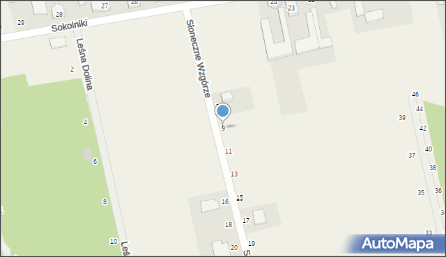 Sokolniki, Słoneczne Wzgórze, 9, mapa Sokolniki