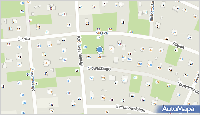Sokolniki-Las, Słowackiego Juliusza, 68, mapa Sokolniki-Las