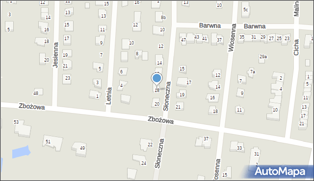 Solec Kujawski, Słoneczna, 18, mapa Solec Kujawski