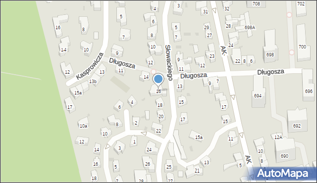 Sopot, Słowackiego Juliusza, 16, mapa Sopotu