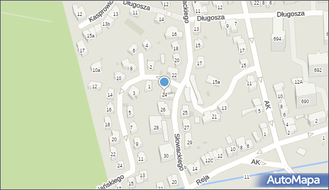 Sopot, Słowackiego Juliusza, 24, mapa Sopotu