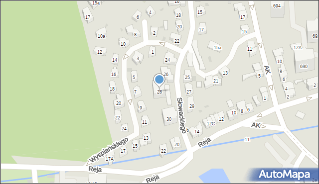 Sopot, Słowackiego Juliusza, 28, mapa Sopotu