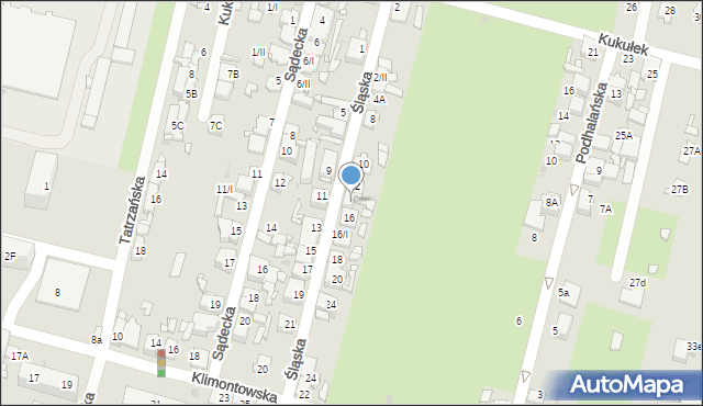 Sosnowiec, Śląska, 14, mapa Sosnowca