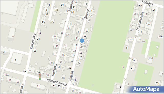 Sosnowiec, Śląska, 16/I, mapa Sosnowca