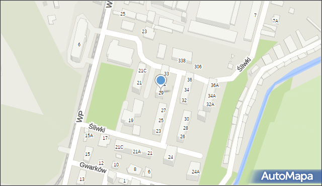 Sosnowiec, Śliwki, 29, mapa Sosnowca