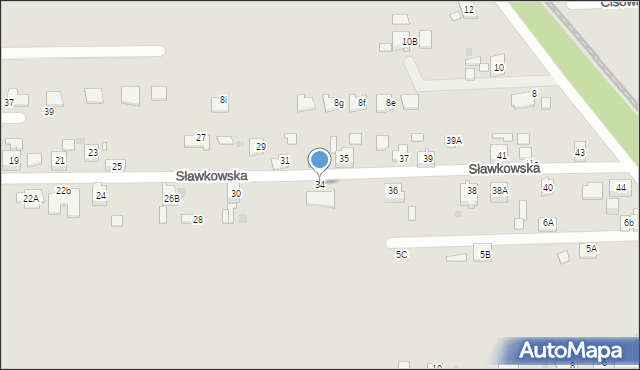 Sosnowiec, Sławkowska, 34, mapa Sosnowca