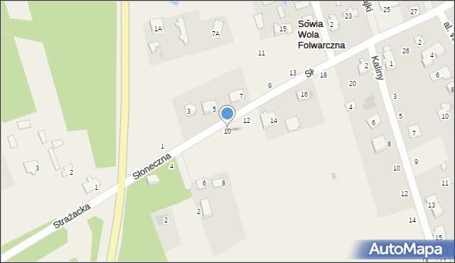 Sowia Wola Folwarczna, Słoneczna, 10, mapa Sowia Wola Folwarczna