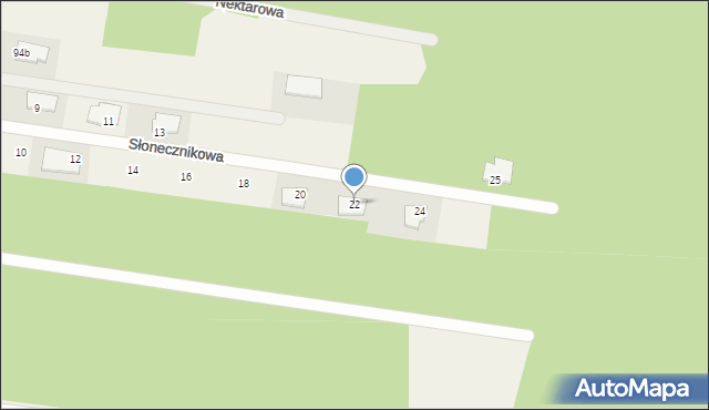 Sowlany, Słonecznikowa, 22, mapa Sowlany