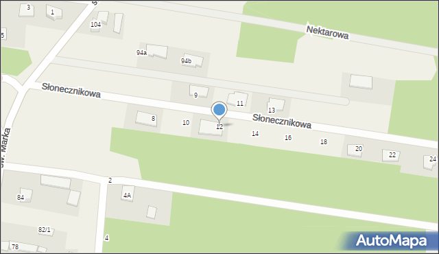Sowlany, Słonecznikowa, 12, mapa Sowlany