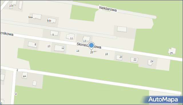 Sowlany, Słonecznikowa, 16, mapa Sowlany