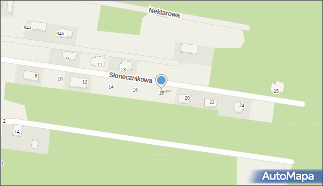 Sowlany, Słonecznikowa, 18, mapa Sowlany