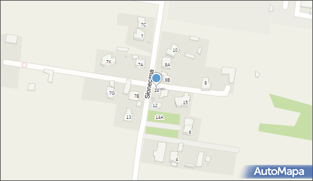 Stanisławów Pierwszy, Słoneczna, 14, mapa Stanisławów Pierwszy