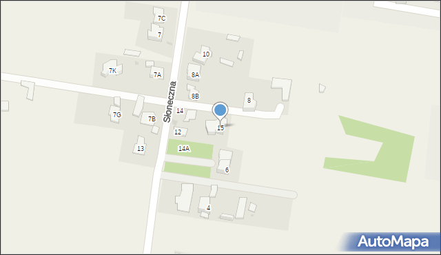 Stanisławów Pierwszy, Słoneczna, 15, mapa Stanisławów Pierwszy