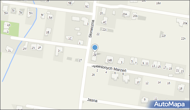 Stanisławów Pierwszy, Słoneczna, 24, mapa Stanisławów Pierwszy