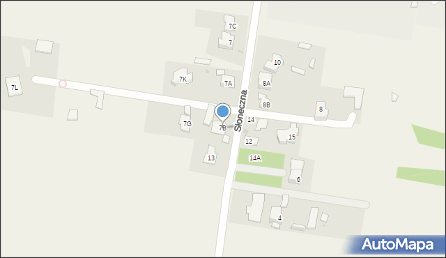 Stanisławów Pierwszy, Słoneczna, 7B, mapa Stanisławów Pierwszy