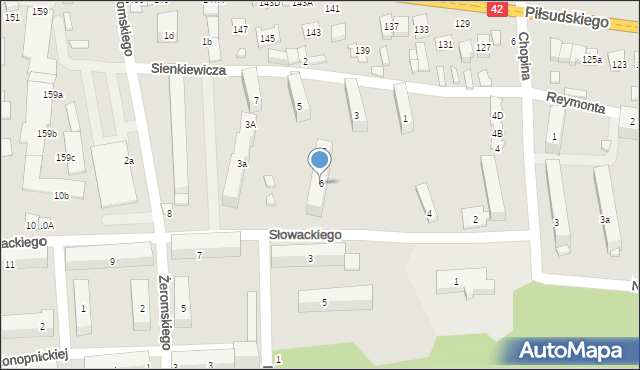 Stąporków, Słowackiego Juliusza, 6, mapa Stąporków