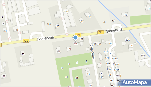 Stara Iwiczna, Słoneczna, 71A, mapa Stara Iwiczna