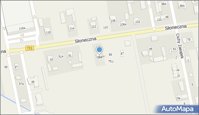 Stara Iwiczna, Słoneczna, 89A, mapa Stara Iwiczna