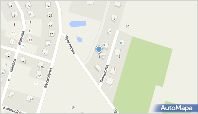 Stara Kiszewa, Słoneczna, 3, mapa Stara Kiszewa
