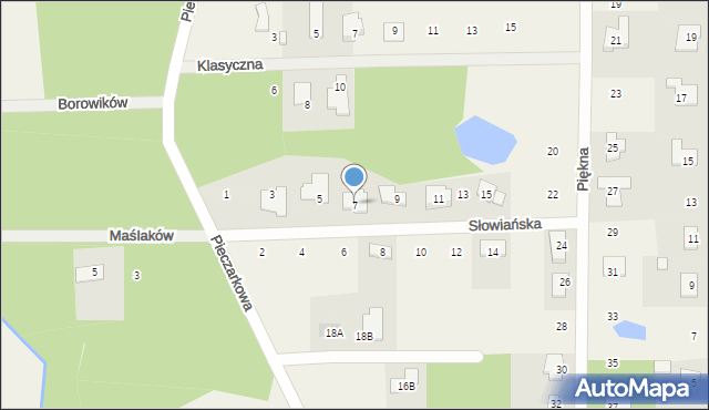 Stara Wieś, Słowiańska, 7, mapa Stara Wieś