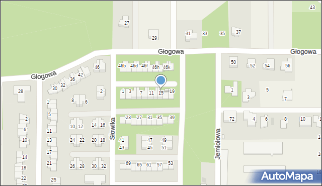 Stara Wieś, Słowika, 15, mapa Stara Wieś