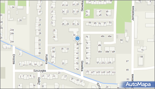 Stara Wieś, Słowika, 36, mapa Stara Wieś