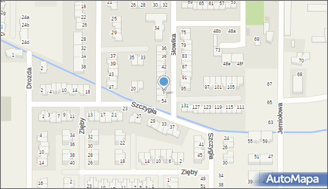 Stara Wieś, Słowika, 52, mapa Stara Wieś