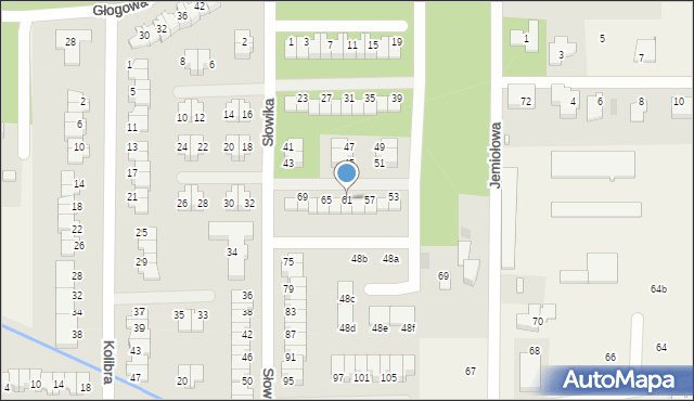 Stara Wieś, Słowika, 61, mapa Stara Wieś