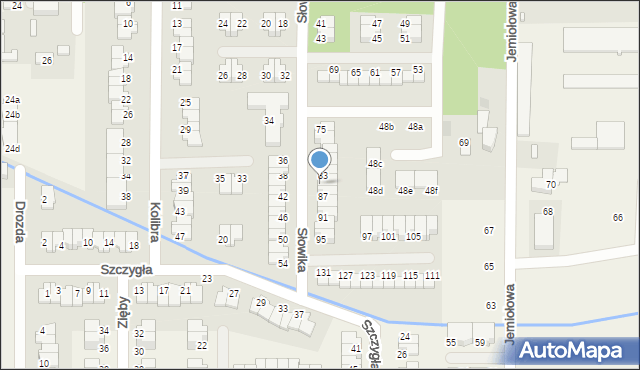 Stara Wieś, Słowika, 85, mapa Stara Wieś