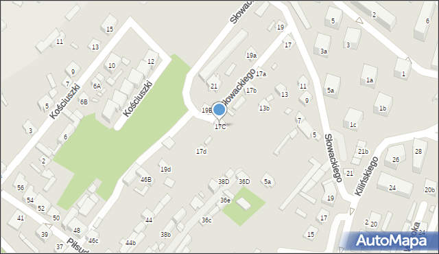 Starachowice, Słowackiego Juliusza, 17C, mapa Starachowic