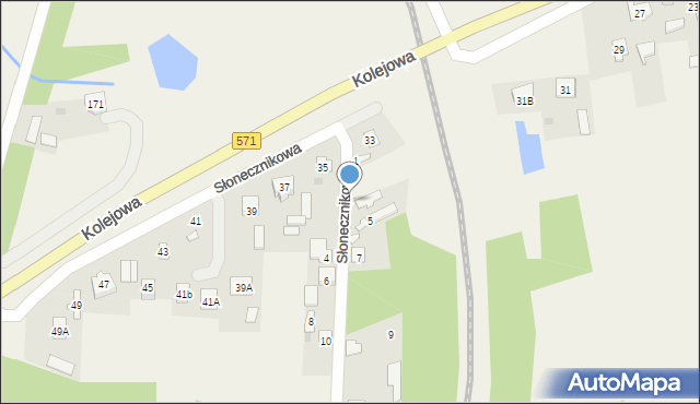 Stare Pieścirogi, Słonecznikowa, 3, mapa Stare Pieścirogi