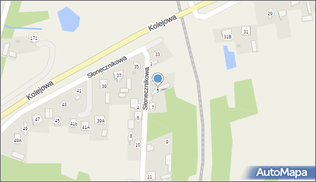 Stare Pieścirogi, Słonecznikowa, 5, mapa Stare Pieścirogi