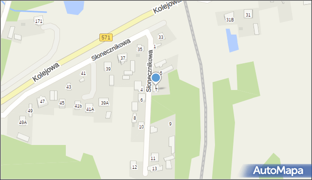 Stare Pieścirogi, Słonecznikowa, 7, mapa Stare Pieścirogi