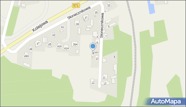 Stare Pieścirogi, Słonecznikowa, 8, mapa Stare Pieścirogi