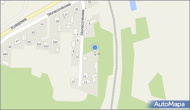 Stare Pieścirogi, Słonecznikowa, 9, mapa Stare Pieścirogi